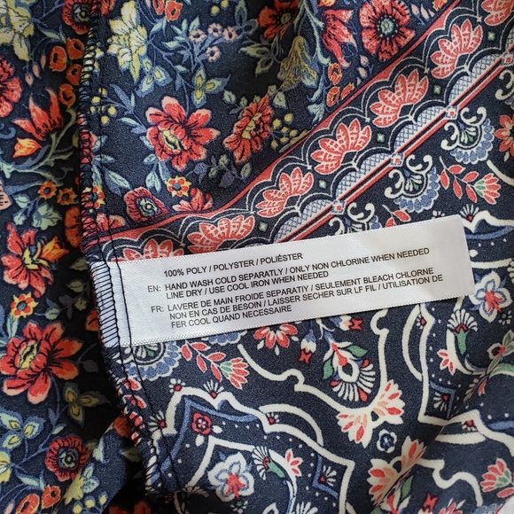 Band of Gypsies Floral Duster Boho Style Blue Red - Picture 5 of 7